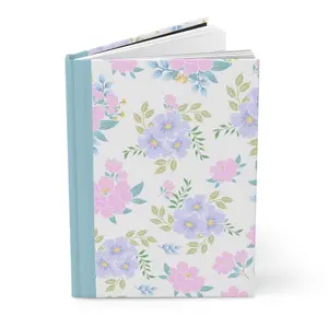 Pink and purple Hardcover Journal with Blue Binding