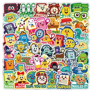 53Pcs Kids English Reward Stickers for School Teacher Encouragement lukesen