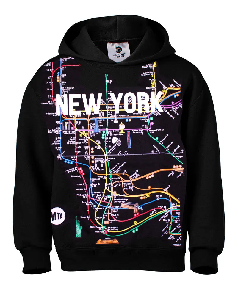 Licensed Black MTA Hoodie | NYC Subway Hoodie (S-3XL)[2 Colors]