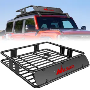 Nilight 43" x 39" x 6" Universal Roof Rack Cargo Basket Heavy-Duty 250LBS Capacity Rooftop Cargo Carrier Luggage Holder for SUV Truck Vehicle Automotive dealsforyoudays
