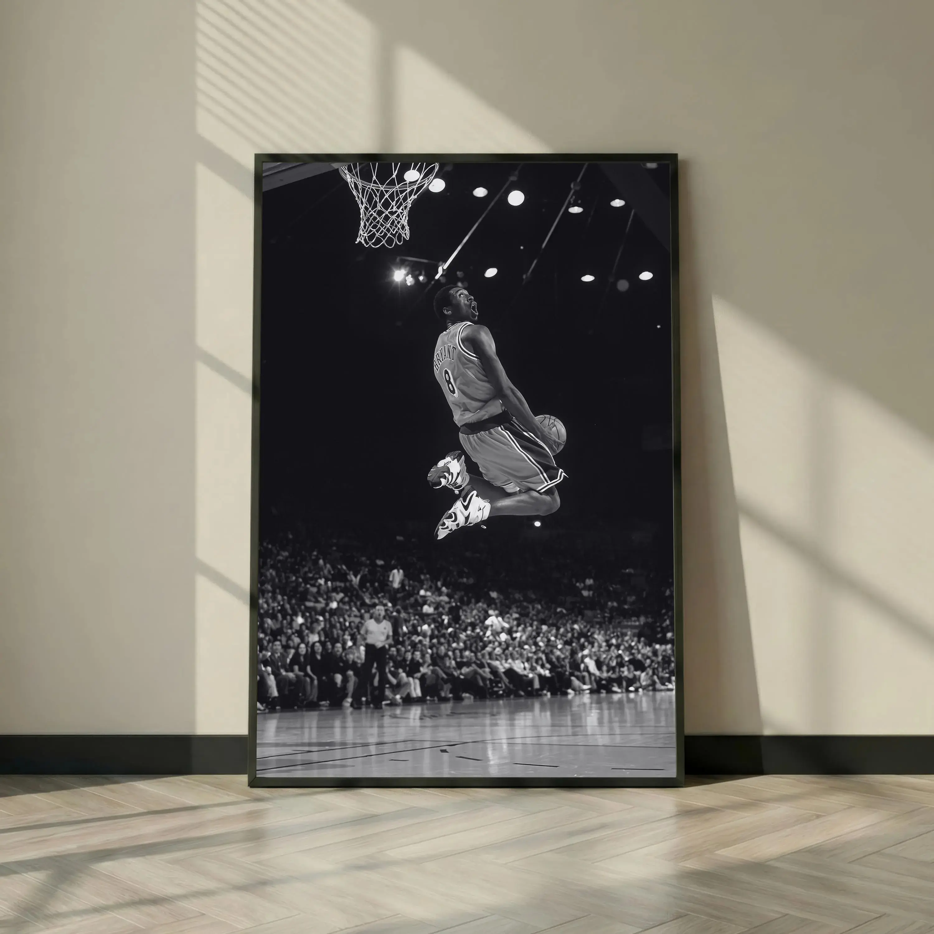 [SALE UP TO 45%] Kobe Bryant Poster, Mamba Mentality Dunk Print, NBA Legend Sports Decor, Gym Office Room Poster