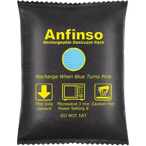 Rechargeable Car Dehumidifier Silica Gel Desiccant, 300g Reusable Moisture Absorbers Bags, Desiccant for Gun Safes, Closets, Totes, Storage Bins