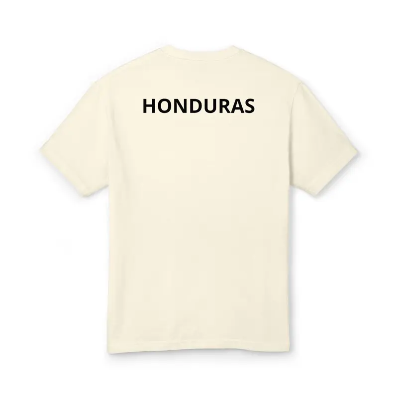 Honduras Brand T-Shirt - Cream Color with Bold Black Lettering on Back - Comfortable & Stylish
