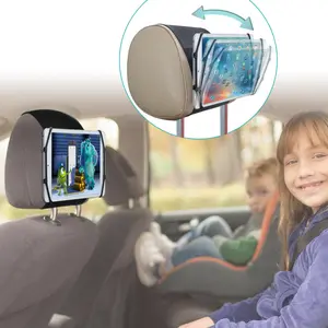 WANPOOL Car Headrest Mount Holder with Angle Adjuster for 7-10.5 Inch Tablets and 4.5-6 Inch Phones outdoorfun