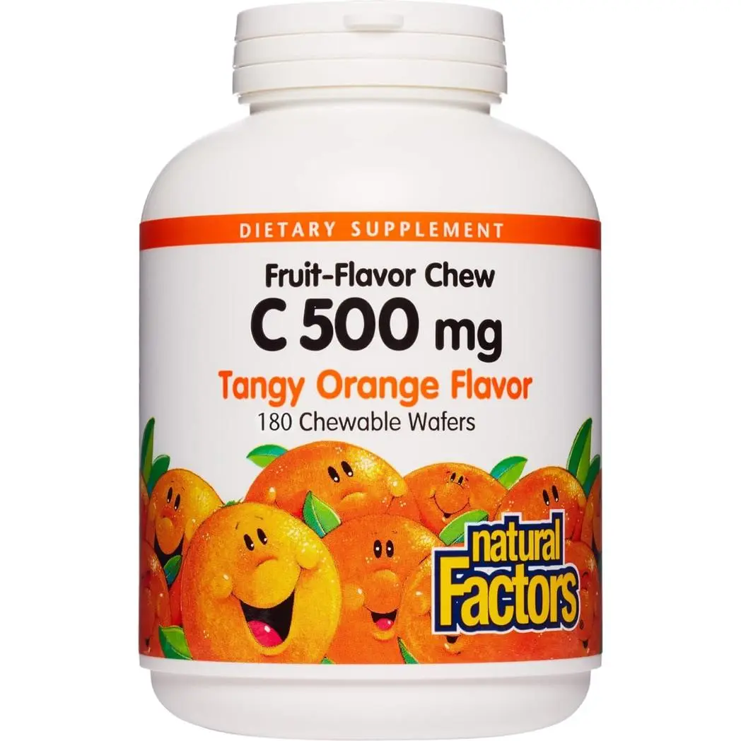 Natural Factors Natural Fruit Chews (Vitamin C 500mg) 180 Chewable Wafers