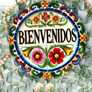 Aluminum Vintage Spanish Wall Art Decor for Kitchen Bar Patio Indoor Outdoor Welcome Sign with Cultural Charm Home Decor Products