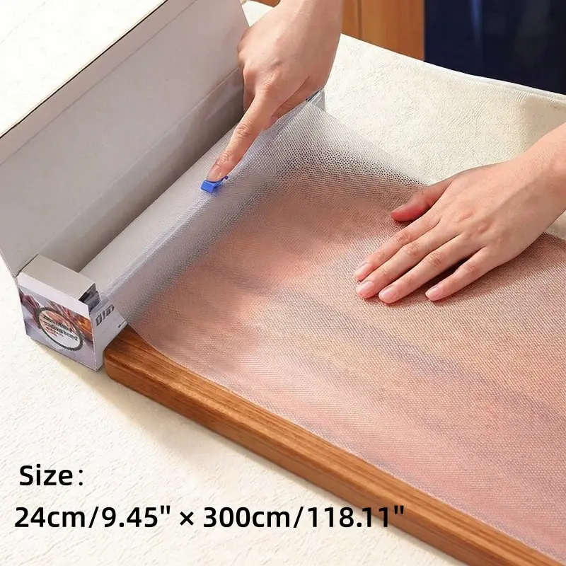 【Back to School】9.45'' ×118.11'' Disposable Non-Slip Plastic Cutting Board Mats - Food Contact Safe, Sticky Base, Easy to Clean, Portable for Baby Food, Outdoor Kitchen Use-MM1