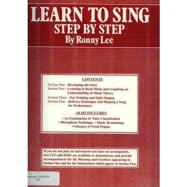 Used Book - Learn to Sing Step by Step Tutorial by Ronny Lee (Paperback, English)