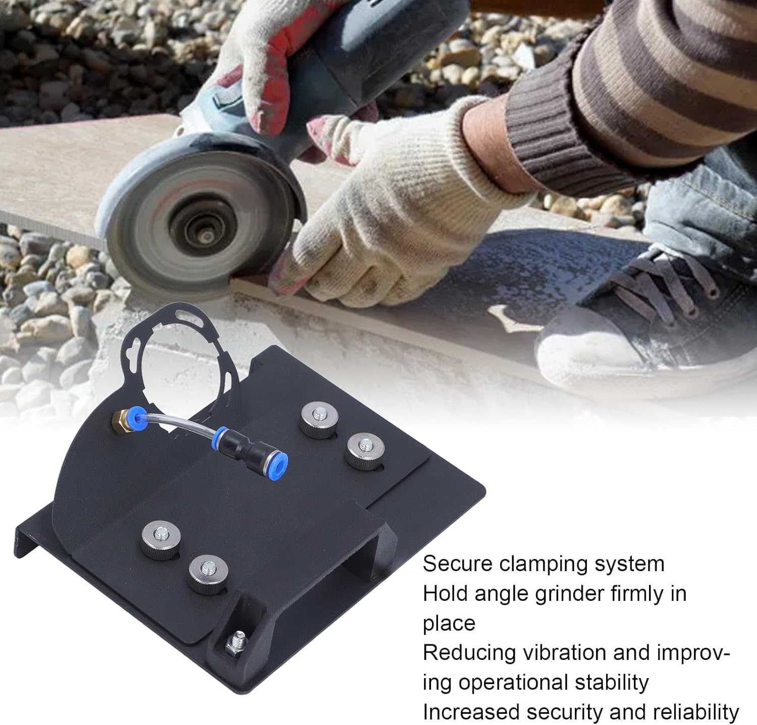 45° Ceramic Tile Chamfering Tool for 100-Type Angle Grinders with Adjustable Bracket and Cooling Design for Precise Cutting degree