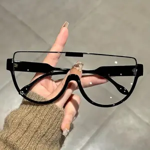 Unisex Fashion Oversized Half-Circle Sunglasses, Anti-Glare Design, Perfect for Hiking, Beach Vacations, Daily Outdoor Activities
