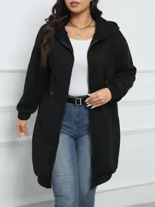 A women's solid color trench coat, loose and versatile casual jacket, Casual Fashionable Jacket