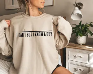 Popular Religious Women Sweatshirt, I Can't But I Know A Guy Religious SweatShirt, Cute Faith Sweater, Cute Religious Women Gift