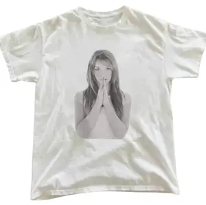 Praying Girl T-Shirt, Y2k Tee, Unisex Vintage Graphic Tees Gothic Grunge Y2k Emo Scene Amity Affliction Style, Full Size, Full Color