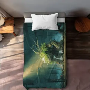 MWW C1DCTXLW1ED7GK The Golem Yellow Twin Size Extra Long Duvet Cover - Printed Face Boho Bedding, Modern, Breathable, Durable All-Season Home Decor Essential