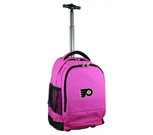 Denco NHL 19 Inch Premium Wheeled Backpack Pink
