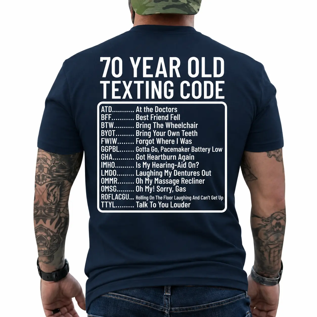 Funny 70th Birthday Shirt ATD At The Doctors Aging Humor Tee