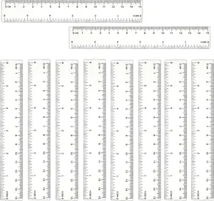 DIVINA VITAE 10 Pack Clear Ruler 6 Inch Small Plastic Ruler Transparent Straight Ruler Flexible Ruler Measuring Tool Rulers Bulk for Kids School Office Classroom, 576636_1_Zwau8Hanr
