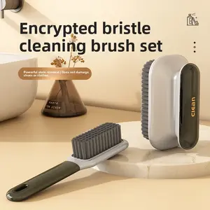 6-Piece Color-Block Laundry Brushes Set, Long Handle Shoe Brush, Soft Bristles, Multi-Functional Home Cleaning Tool, Durable Cleaner