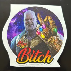 Funny Thanos "oh snap" vinyl waterproof sticker (3in x 3in)
