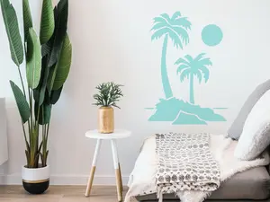 Palm Trees Island Stencil - Art and Wall Stencil