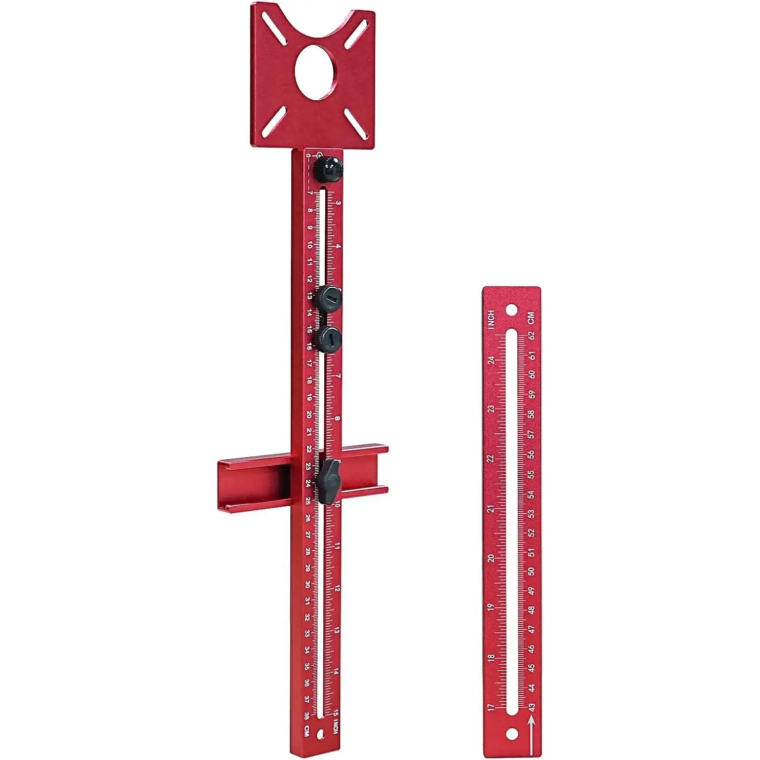 Router Jig Kit 2025 |   24" 4in1 Woodworking Guide System, Adjustable Router Circle Cutting Jig with 610mm Sliding Rail for Cabinets, MDF, Hardwood