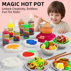 Kids' 21-Piece Magic Water Elf Hot Pot Toy Kit - STEM Educational DIY Toy with Magic Gels, Molds for Birthday Gifts, Creativity-Boosting Play (Do Not Eat)