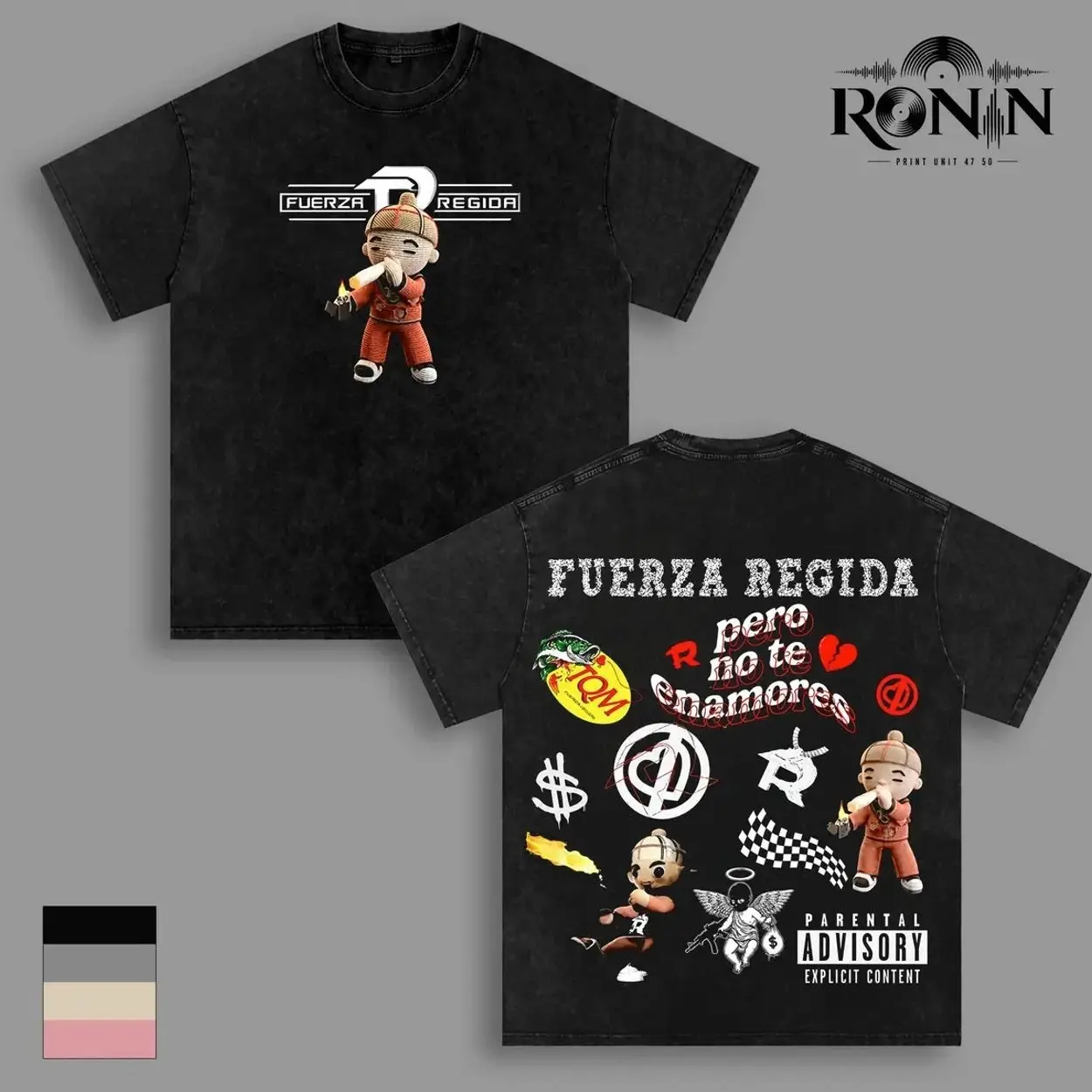 Fuerza Regida & Chuyin Tour 2026 Vintage Washed Graphic T Shirt, Corridos Tumbados Concert Merch, Regional Mexican Heavy Cotton Streetwear Tee 0GQ