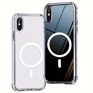 Magnetic Transparent Wireless Charge Protective Case For Smartphone iPhone X XS XR XS Max Cover
