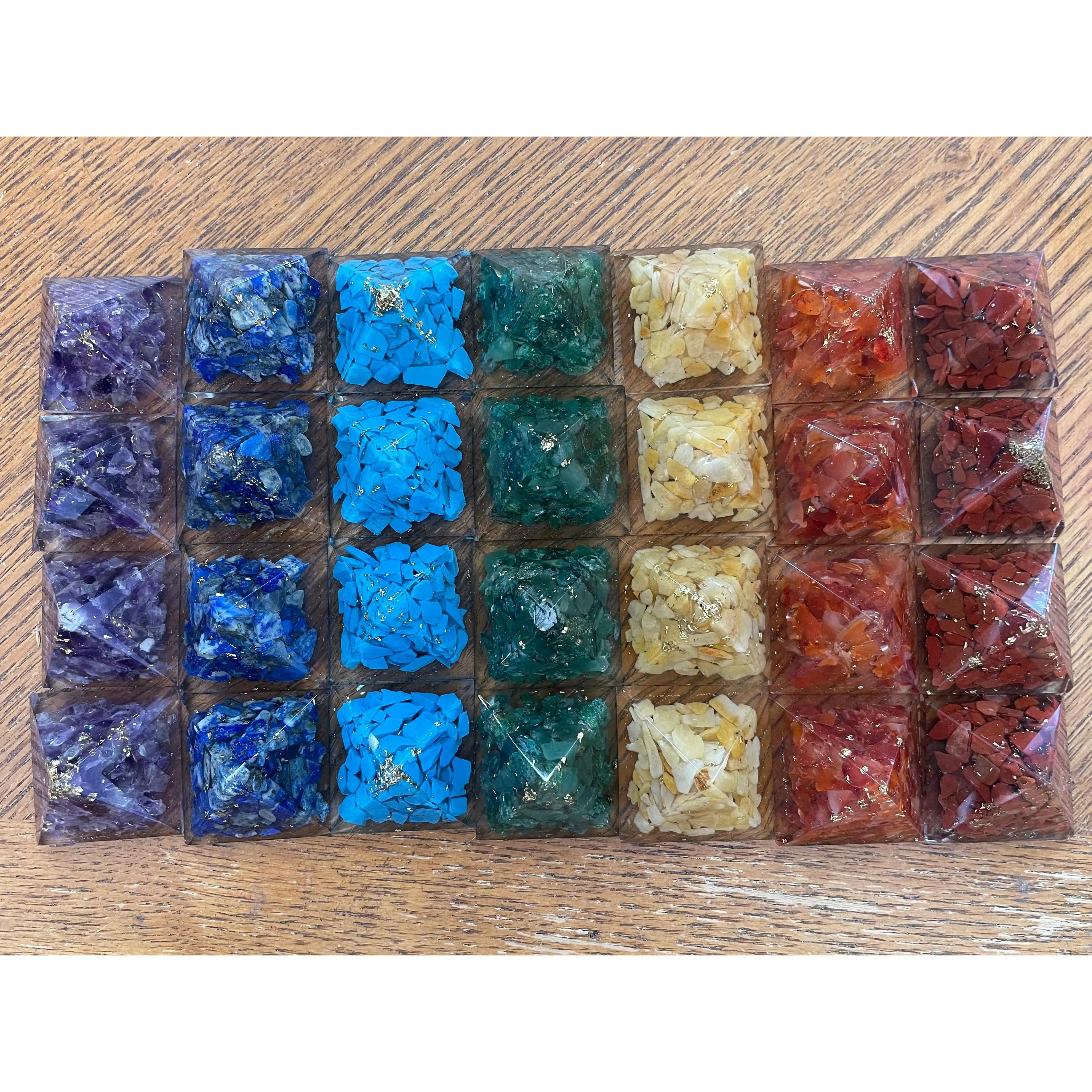 7 Chakra mini orgonites set
