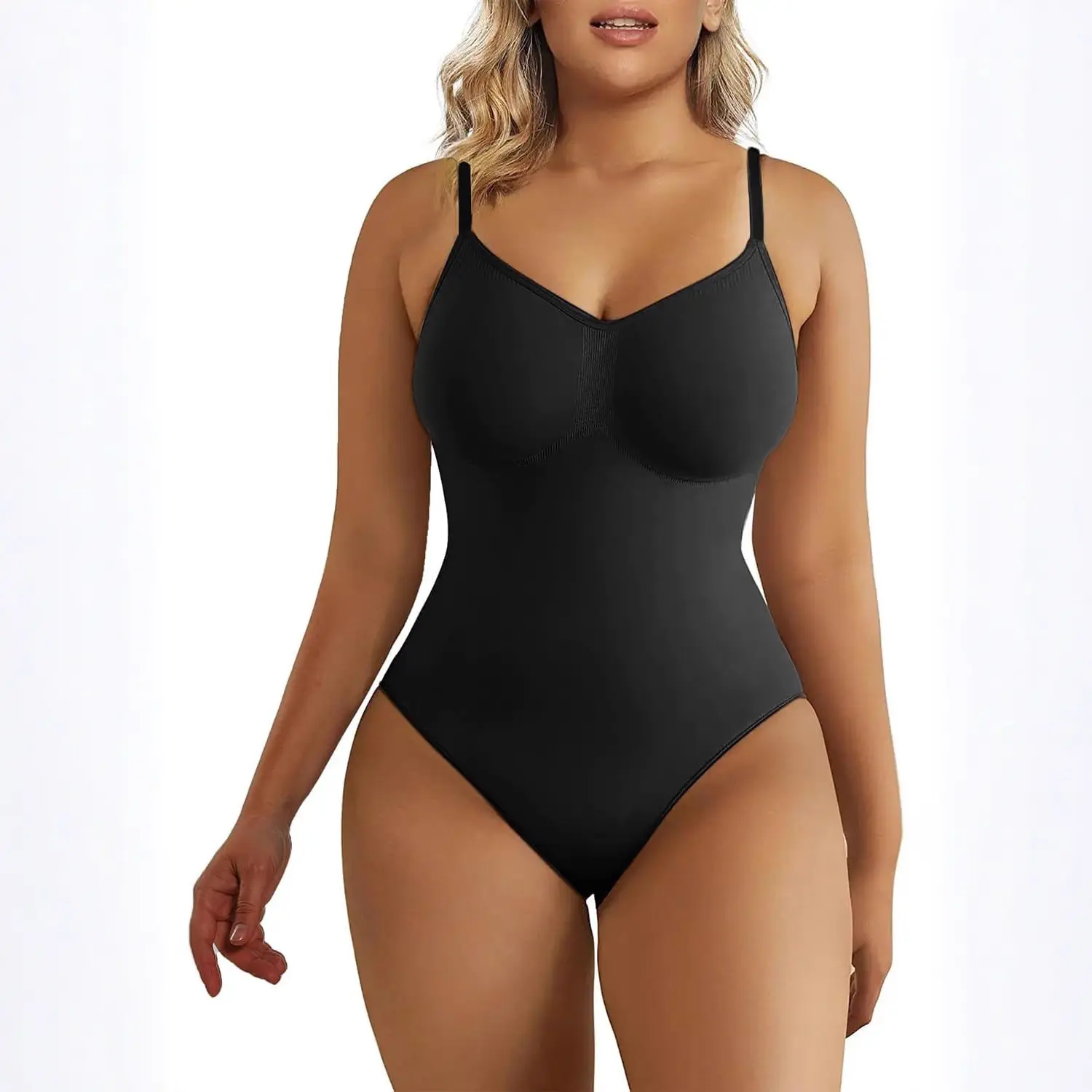 Seamless Covered Bust Jumpsuit Thong Bodysuit Fit Comfort Slimming Womenswear 1 Breathable Hip Tops Soft Deals For You Days Body Hugging bodysuit shapewear Summervibes