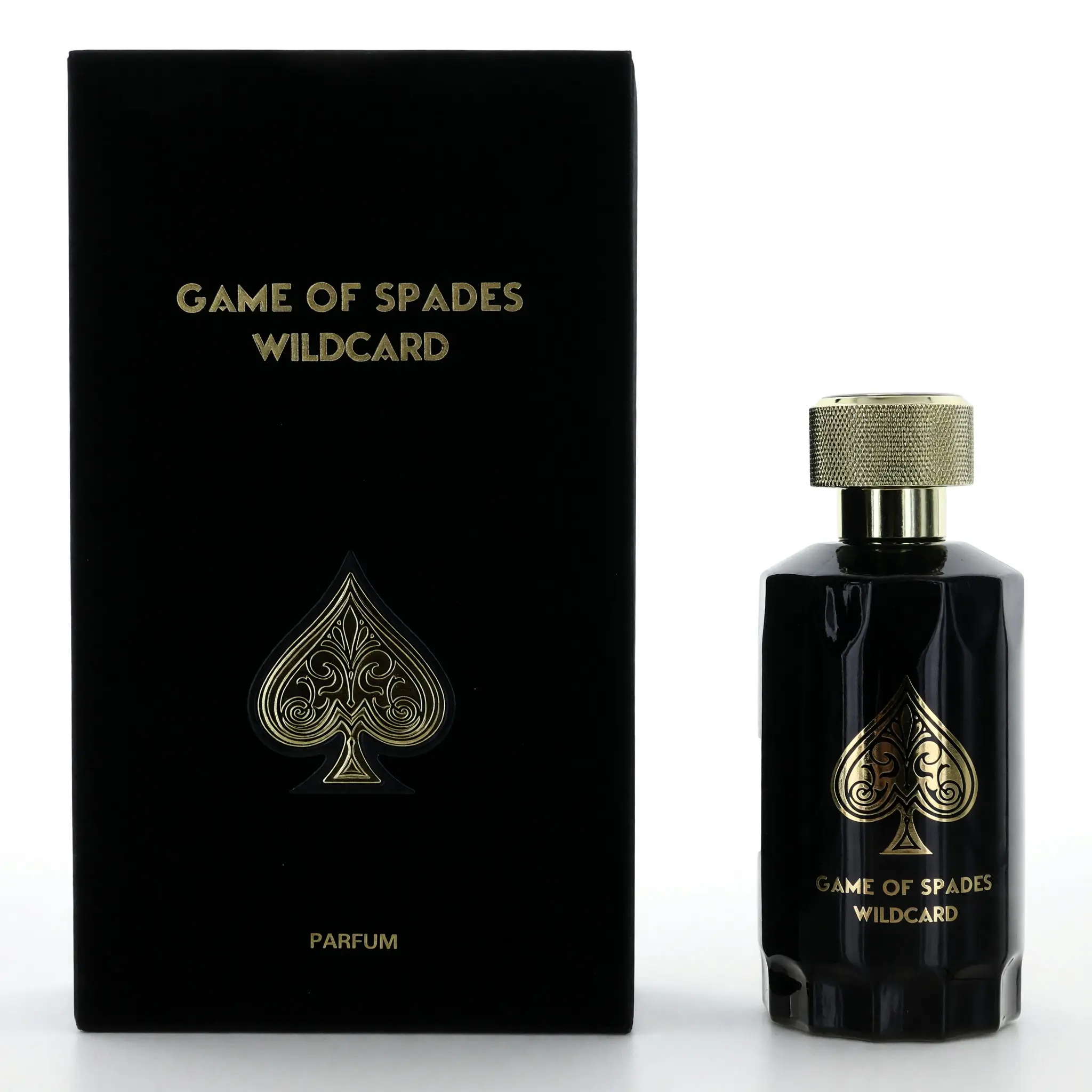 Game of Spades Wildcard by Jo Milano, 3.4 oz Parfum Spray for Unisex, Aromatic Fragrances, Captivating Fragrance, Egyptian Jasmine, Unisex Wear, 3.4 Fl Oz, Ambergris Musk, Bitter Almond, Cedar, 3.0 To 5.9 Fl. Oz.