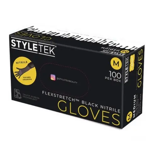 Styletek Deluxe Touch Nitrile Gloves - Black