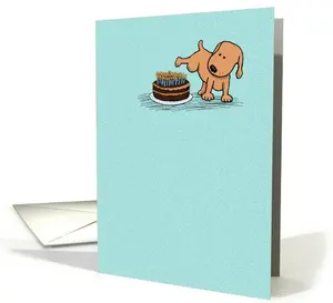 Funny peeing dog birthday card: Years Whiz By card