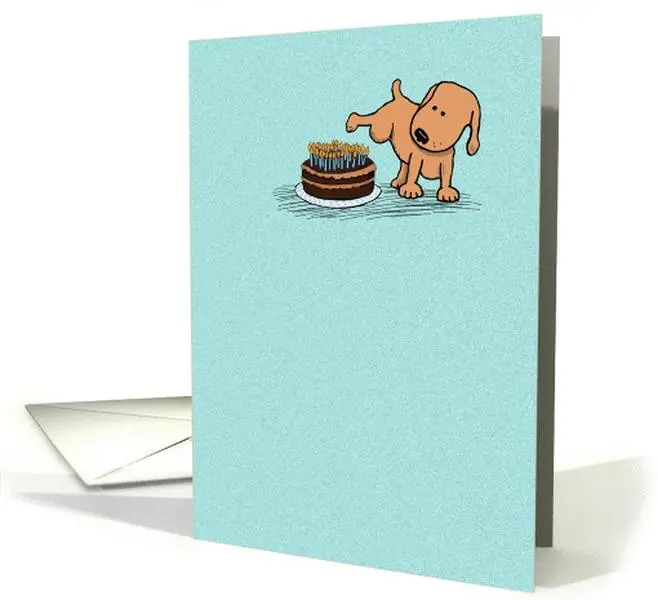 Funny peeing dog birthday card: Years Whiz By card