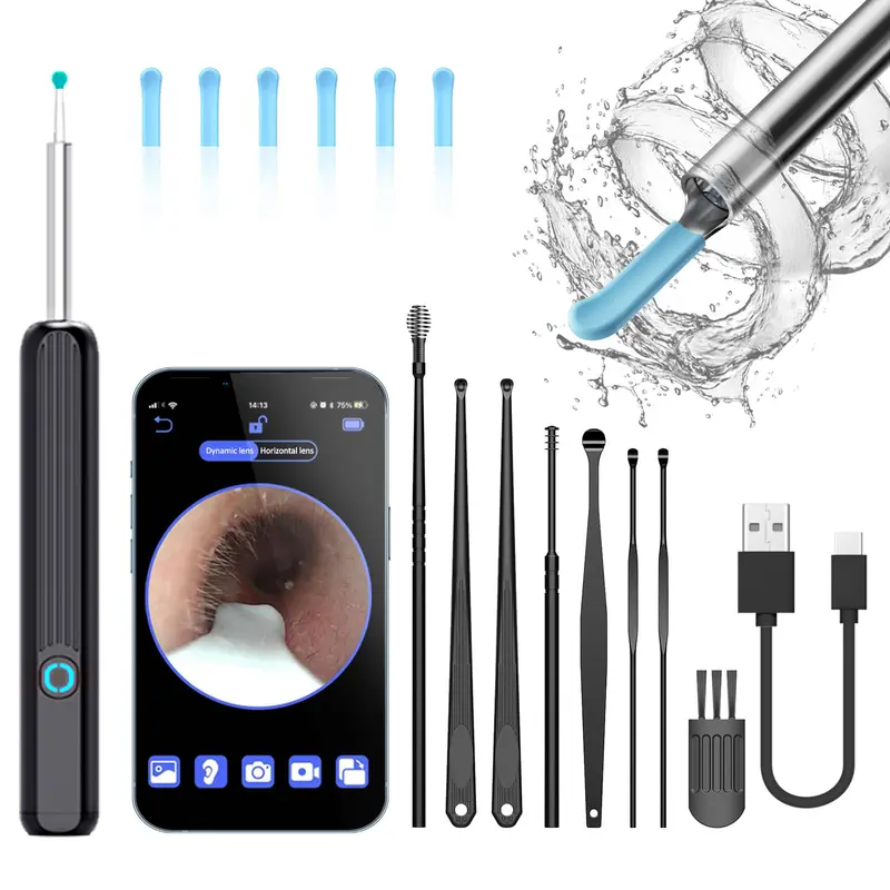 Ear Wax Removal Tool Camera 1080p HD Otoscope Ear Cleaner with Light | Ear Scope Pick Camera | Ear Cleaning Kit for iPhone, iPad, Android, Windows PC | Buy Now with Express