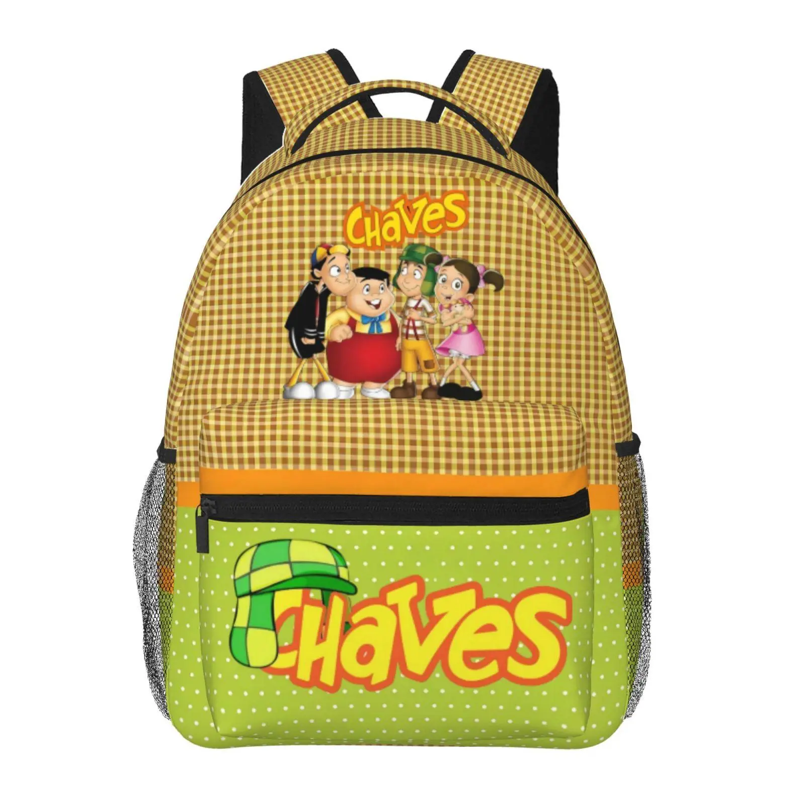 Cute El chavo Print Backpack for Women Chavo Ergonomic Cushioned Laptop Daypack with Multiple Zipper Pockets,El chavo del ocho party supplies Lightweight Travel Bagpack, Ideal Gift for Birthday Christmas Day
