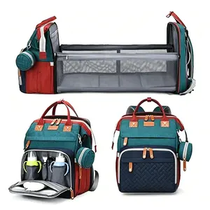 Baby Diaper Bags with Changing Station, Waterproof Large Capacity Diaper Bag Backpack for Moms Dads with USB Charging Port and Stroller Straps, Baby Shower Gifts
