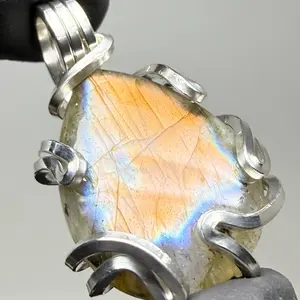 Labradorite Sterling Silver PENDANT Artisan Crafted Design