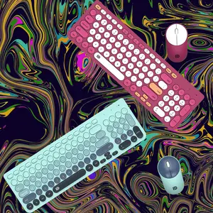 Wireless Keyboard Mouse Combo, Silent Switches for Quiet Typing, Ergonomic Design Silent Mechanical Keyboard for Comfort, Stylish Color Options for Every Setup