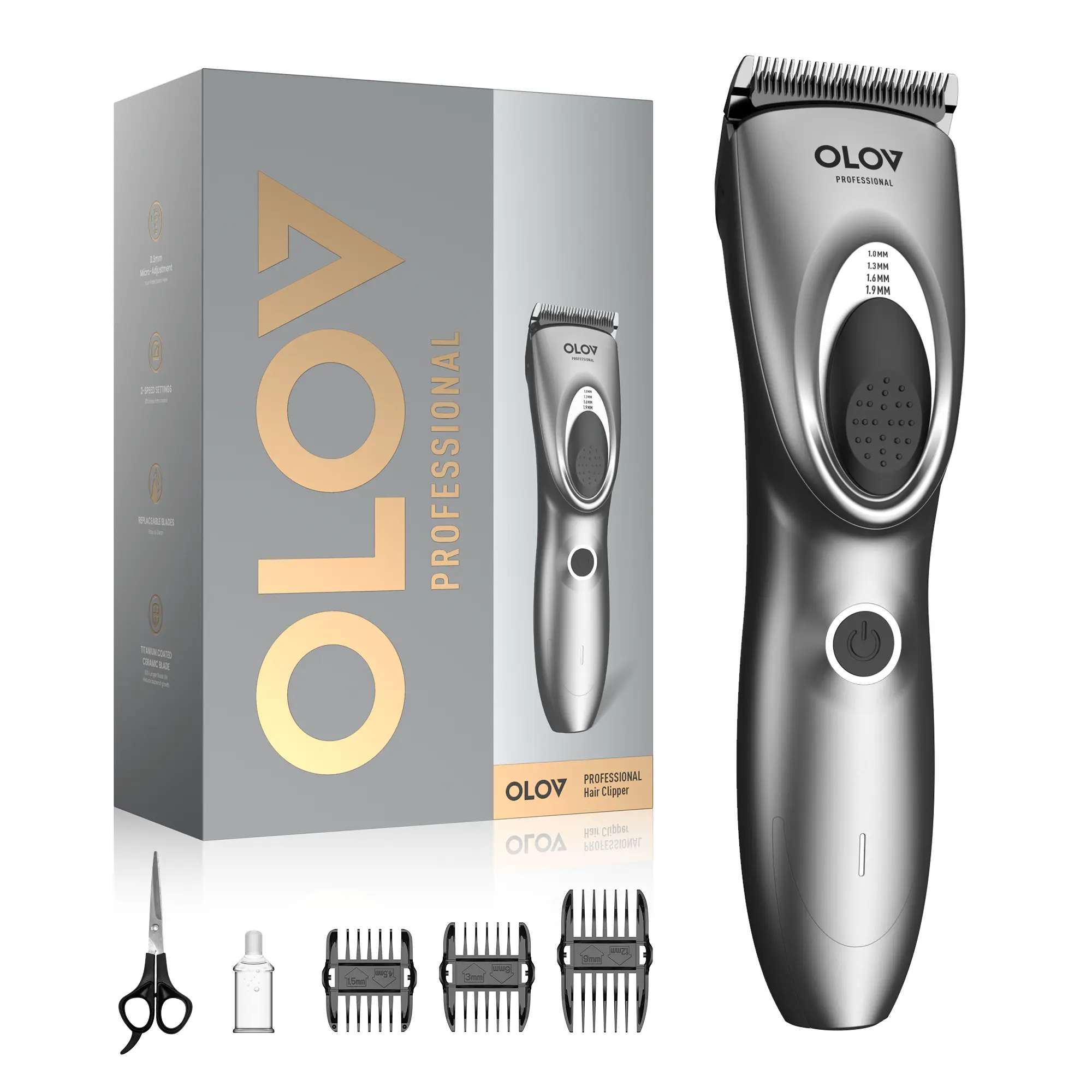 Cordless Rechargeable Hair Clipper & Trimmer - 4 Length Adjustable, Removable Batteries, Cells for Men Daily Care, Home Haircutting, Hair Styling
