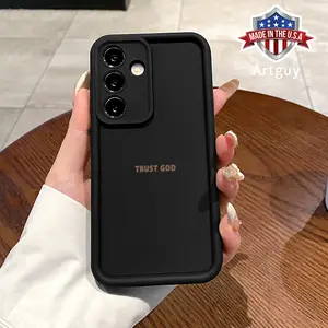 Phone case for Samsung S24 ultra plus S25 S23 S22 Ultra Plus Trust God Christian Advanced fashion gift Full Body Protection Shockproof Soft Silicone Cover