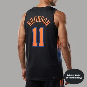 [Made in USA] Brunson 11 basketball jersey, NY retro city tank top, black classic streetwear vibe, trendy NY hoops fan apparel, perfect sports gift.