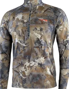 Camo Fleece Quarter Zip Pullover – Warm Hunting Jacket, Soft Cozy Long Sleeve for Cold Weather