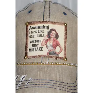 Assuming I was like most girls was your first mistake - baseball cap - Beige