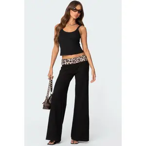 Leopard Foldover Pants Leopard Foldover Pants