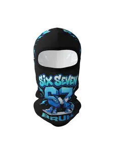 1 piece In line with the public style With the widest audience Rich 67 six seven Full Face Mask Riding Masks Breathable Windproof Knitted Design for Outdoor Sports and Skiing Outdoor Sports Mask Bold Graphic Design