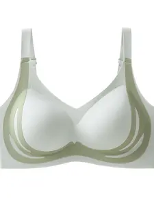 Fixed Cup Lift Push-Up Bra, Anti-Sag No Underwire Gathered Breast Support, Seamless Adjustable Backless Tube Top Lingerie