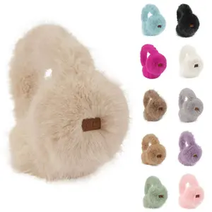 Solid Color Long Fur Winter Earmuff