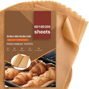 Disposable Parchment Paper, 50/100pcs Non-stick Heat Resistant Baking Sheets, Multifunctional Waterproof Baking Paper for Grilling, Frying