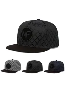 Unisex Nf Letter Classic Baseball Cap, Adjustable Woven Sun Protection Hat, Casual Outdoor Travel Beach Vacation Headwear for Men Women